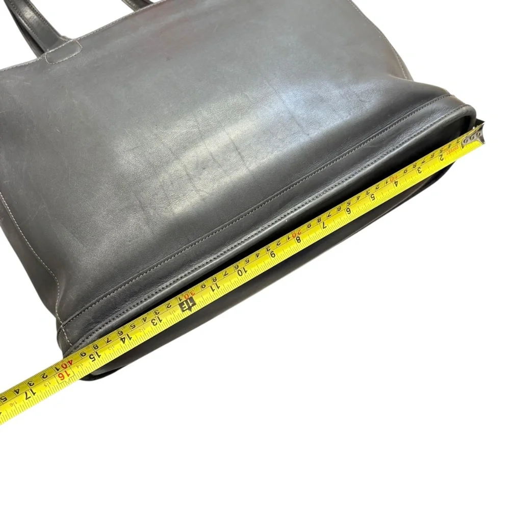 Coach 9306 vintage black leather bleaker tote bag - Picture 7 of 14